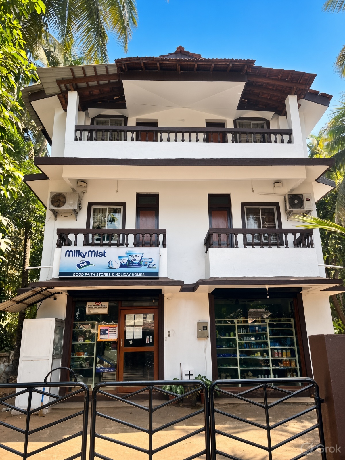 Front view of Good Faith Holiday Homes in Majorda, Goa