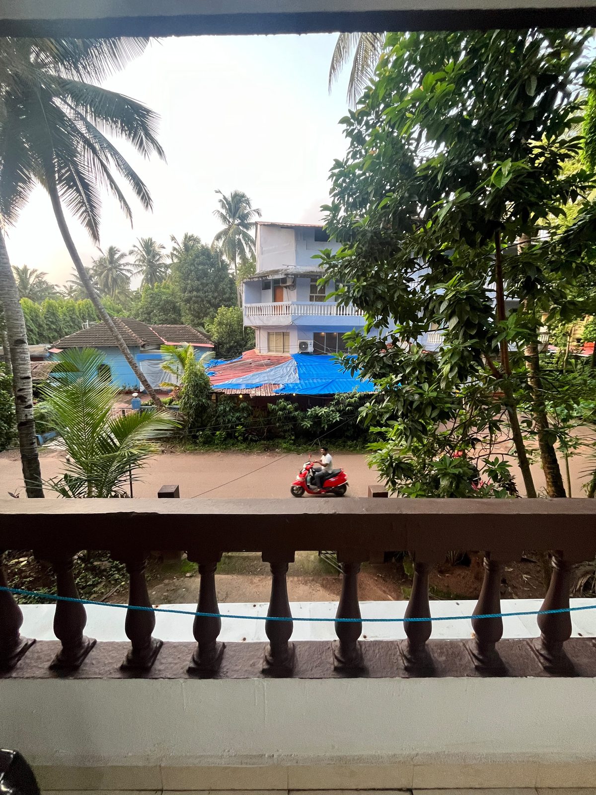 View from the balcony towards the village